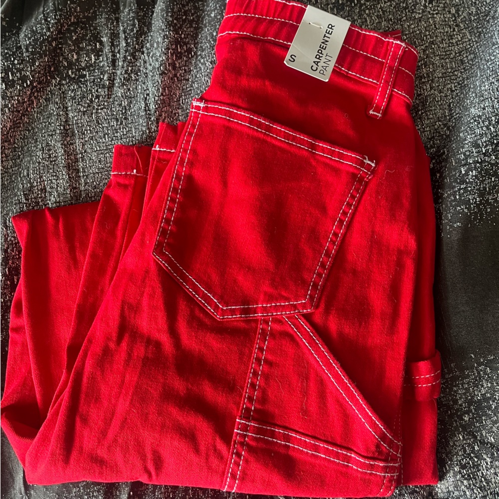 Red cargo pants , NWT